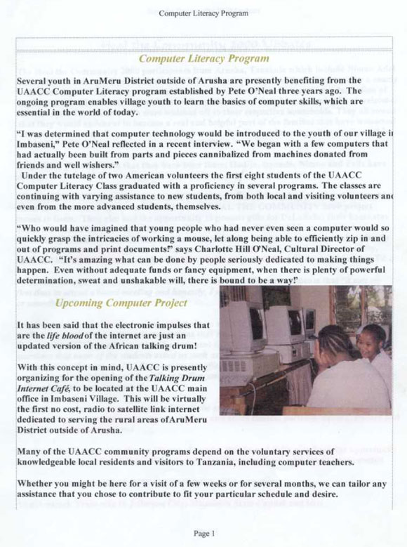 Computer Literacy Program