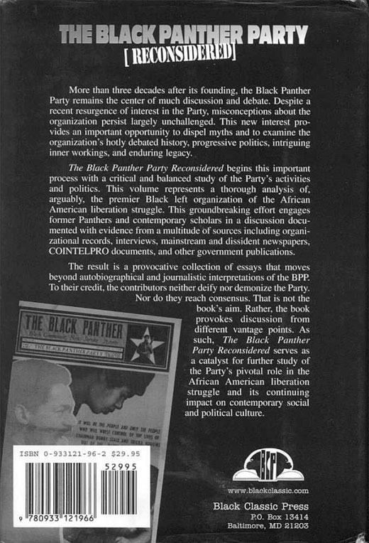 The Black Panther Party Reconsidered - Back