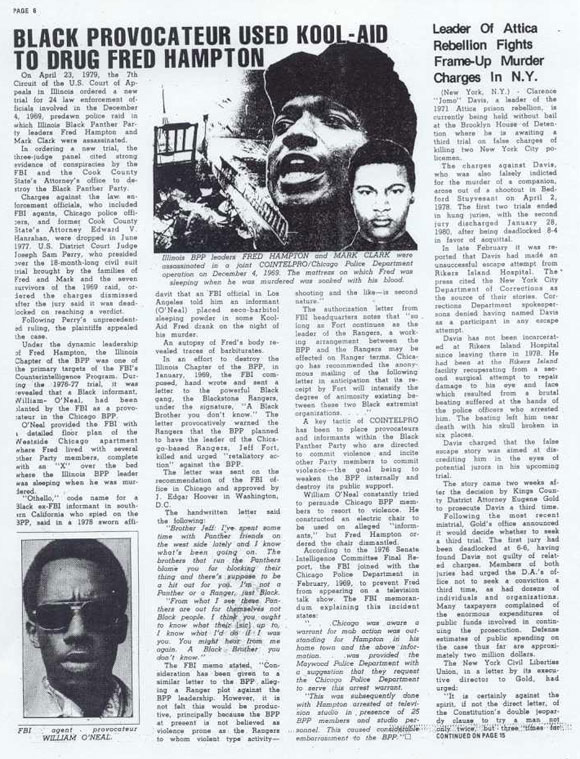 Black Provocator Drug Fred Hampton