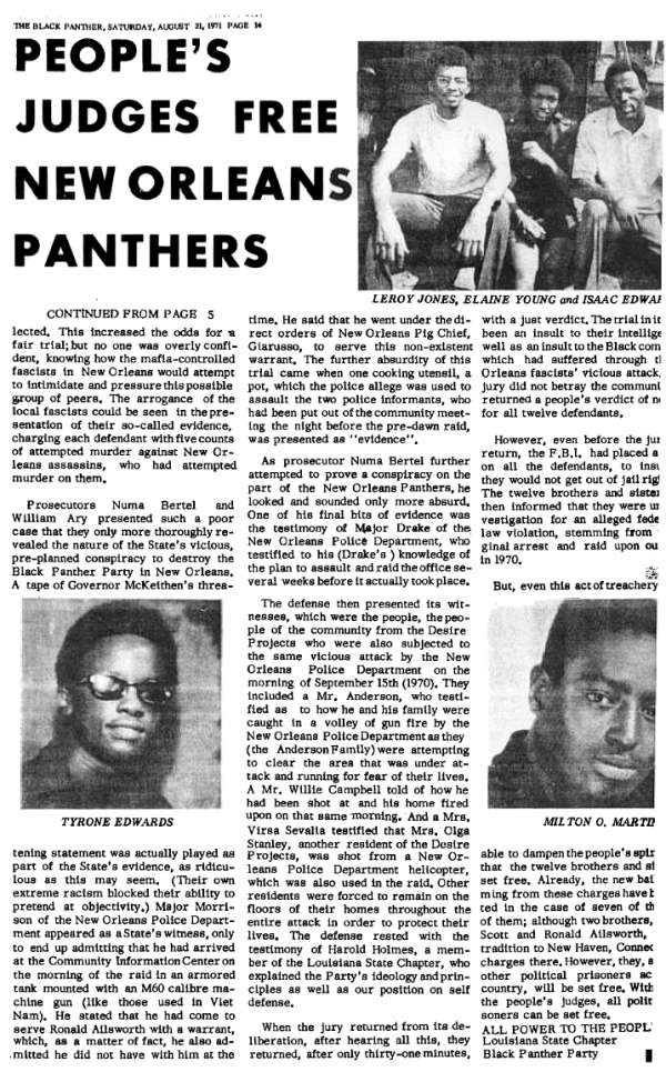 People's Judges Free New Orleans Panthers #2