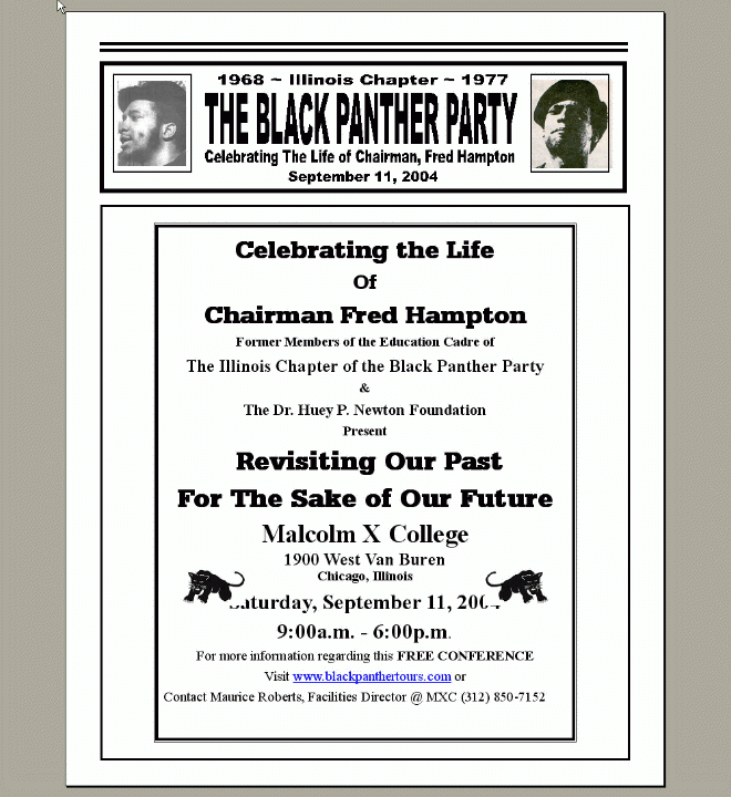 Chairman Fred Hampton Poster