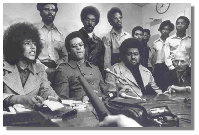 Black Panthers at press conference in San Francisco