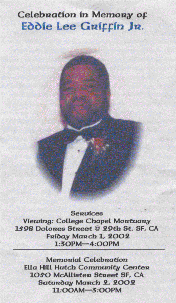 Eddie Lee Griffin Jr eulogy