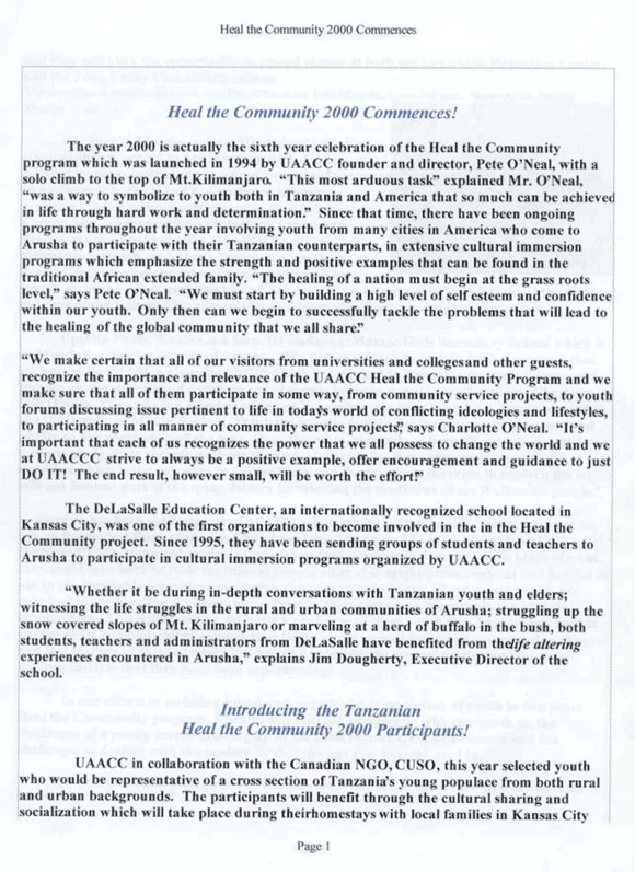 Heal The Community 2000 Commences! (1)
