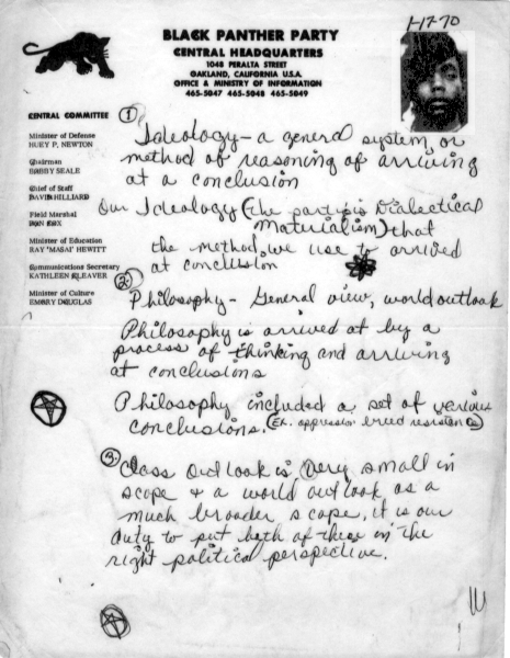 Notes taken from political education